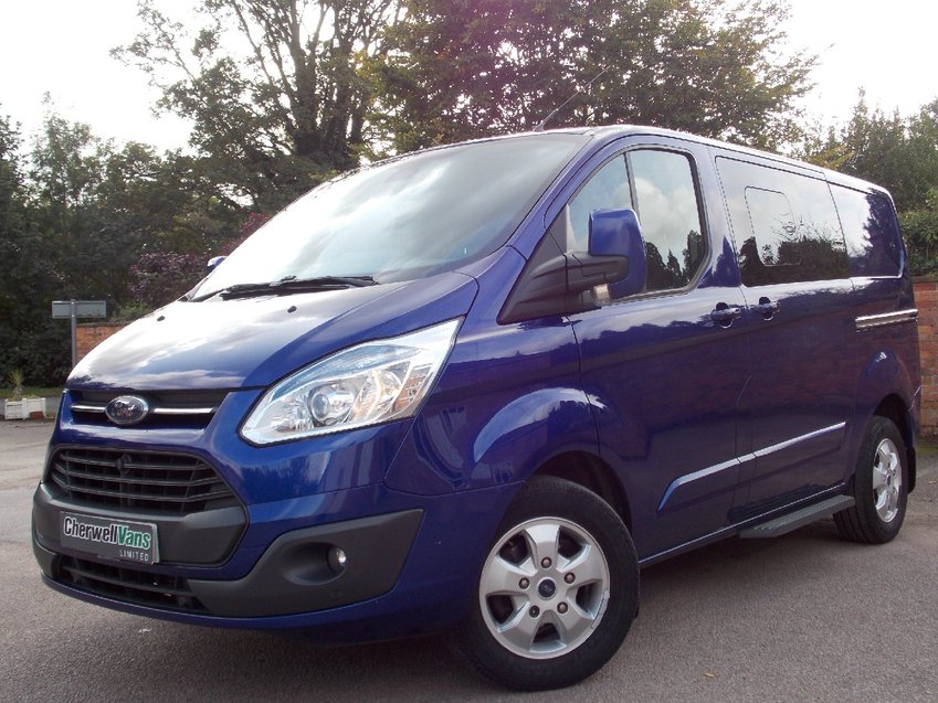 View FORD TRANSIT CUSTOM 2.2TDCi Limited Crew Cab Van 290 E-Tech SWB 155 bhp *NO VAT* 36k Miles