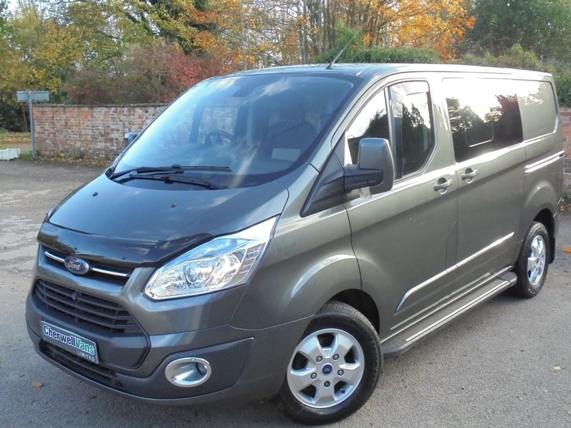 View FORD TRANSIT CUSTOM LIMITED 2.2TDCi 155bhp 290 SWB CREW CAB 5 SEATS *NO VAT* 32k MILES