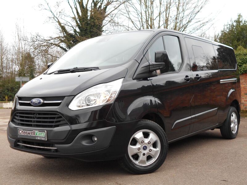 View FORD TRANSIT CUSTOM LIMITED 2.0 TDCi 130bhp 290 LWB CREW CAB 6 SEATS *NO VAT* EURO 6 - 37,000 MILES